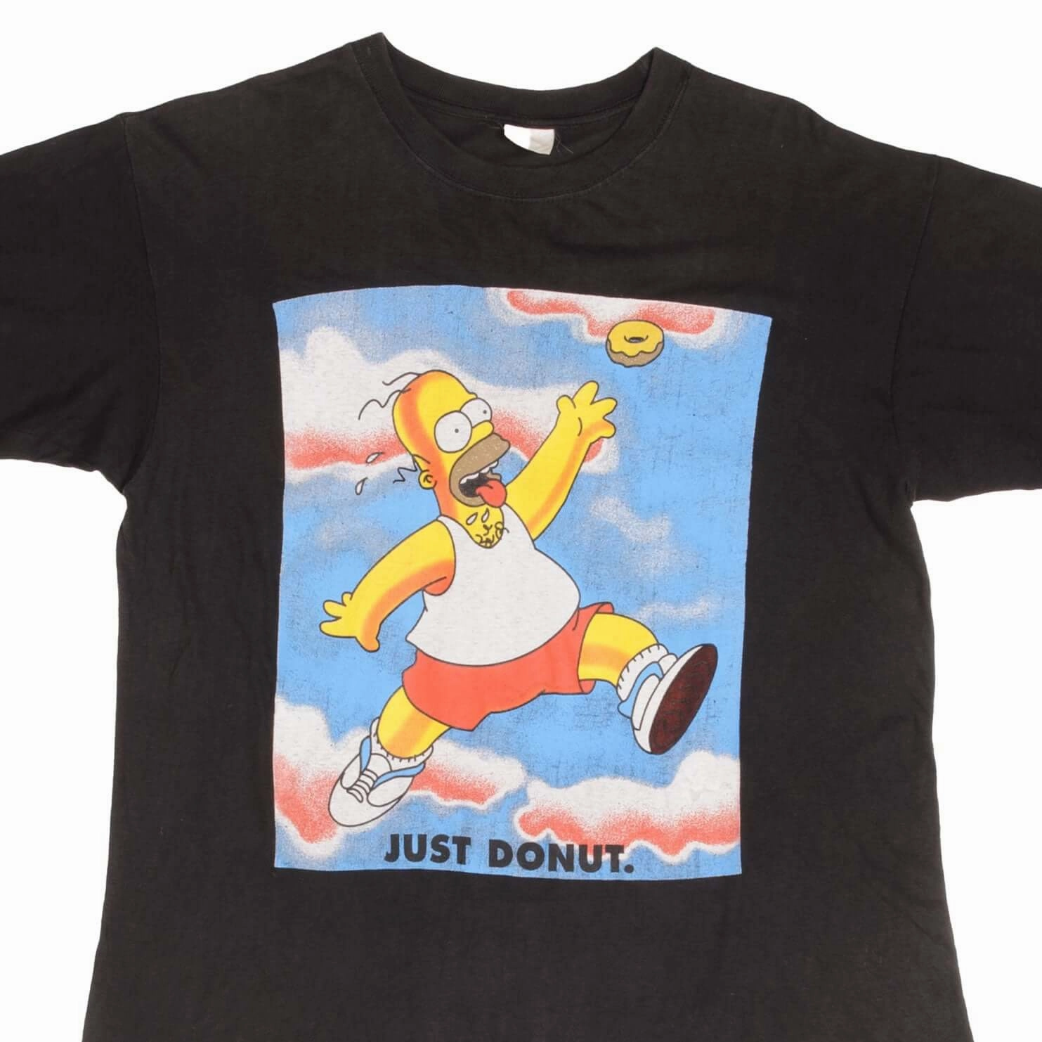 VINTAGE THE SIMPSONS HOMER JUST DONUT TEE SHIRT 1990S SIZE MEDIUM Perfect for Any Outfit
