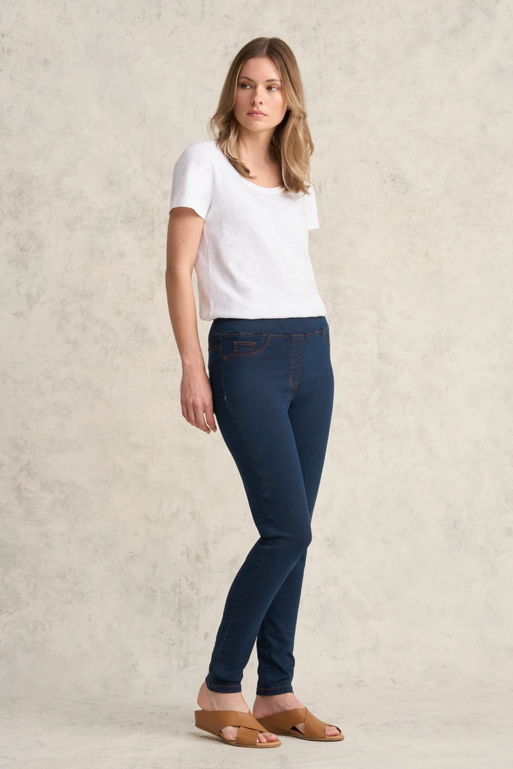 AntiStaticFinish Comfy Feel Bengajean? Full Length Skinny Leg - Clean Denim Blue