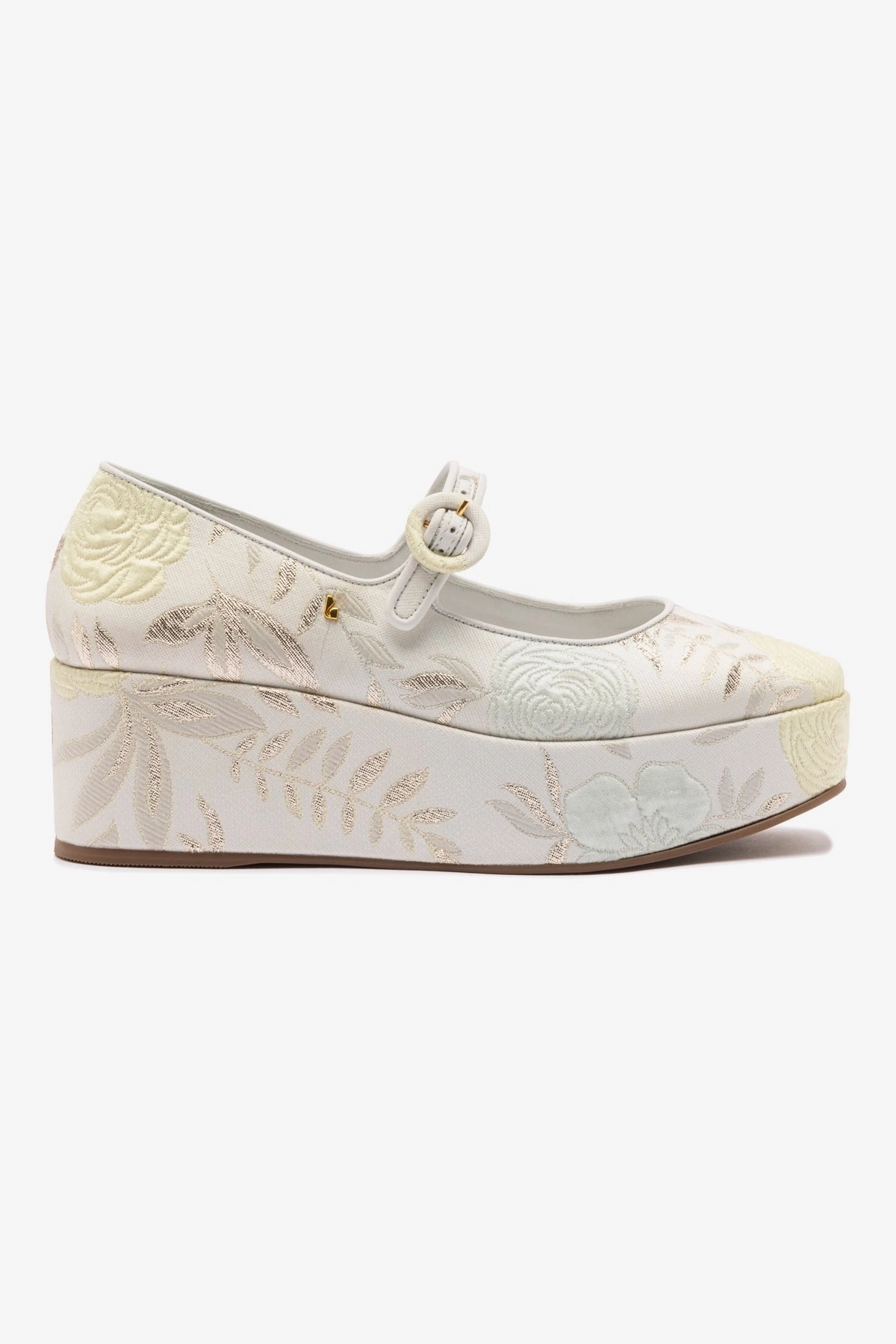 ValueforMoney Comfortable shoulder Larroud?? x Markarian Blair Flatform In Yvette Ivory Brocade