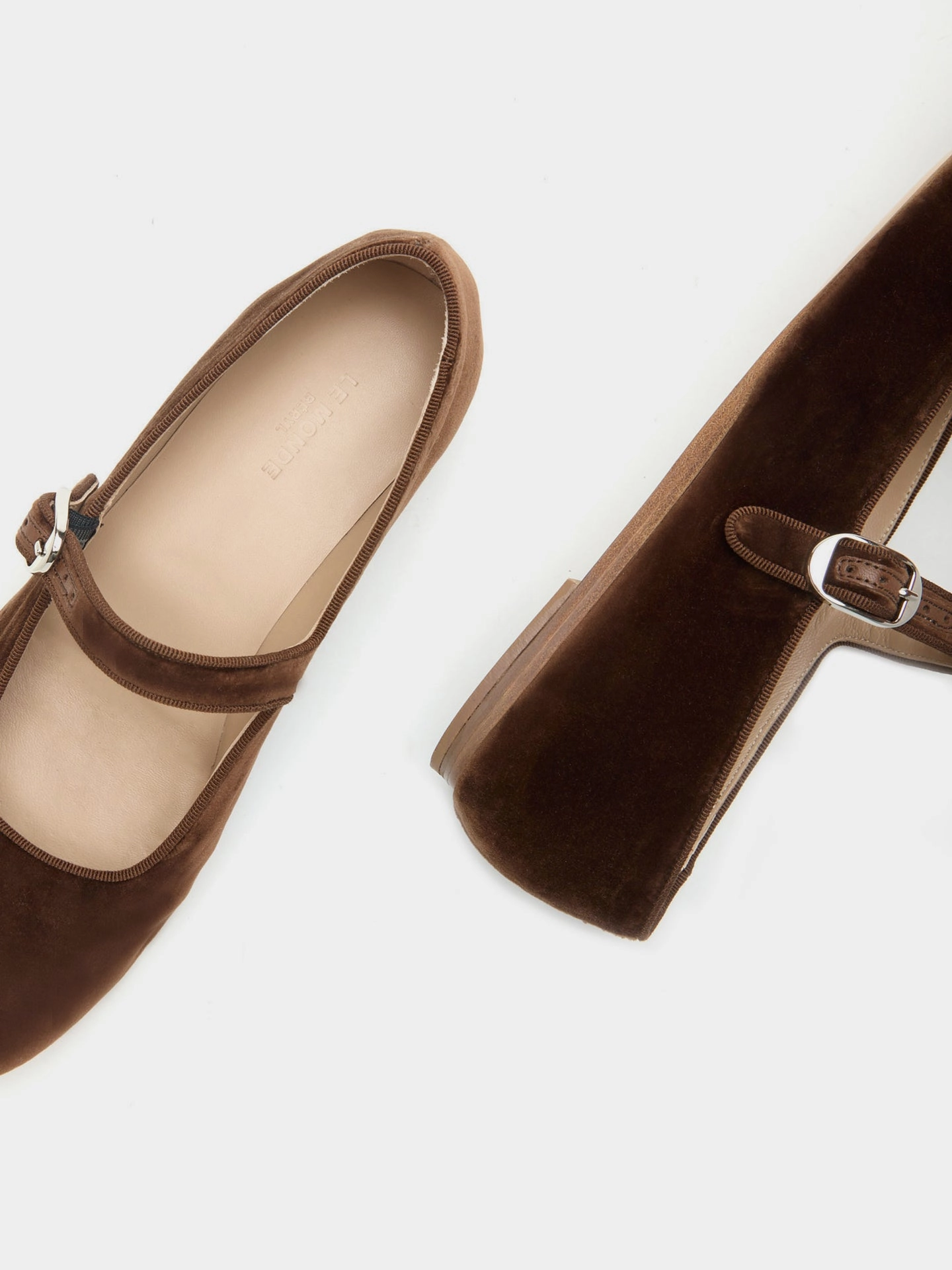 Detachable Mary Jane / Date Brown Velvet