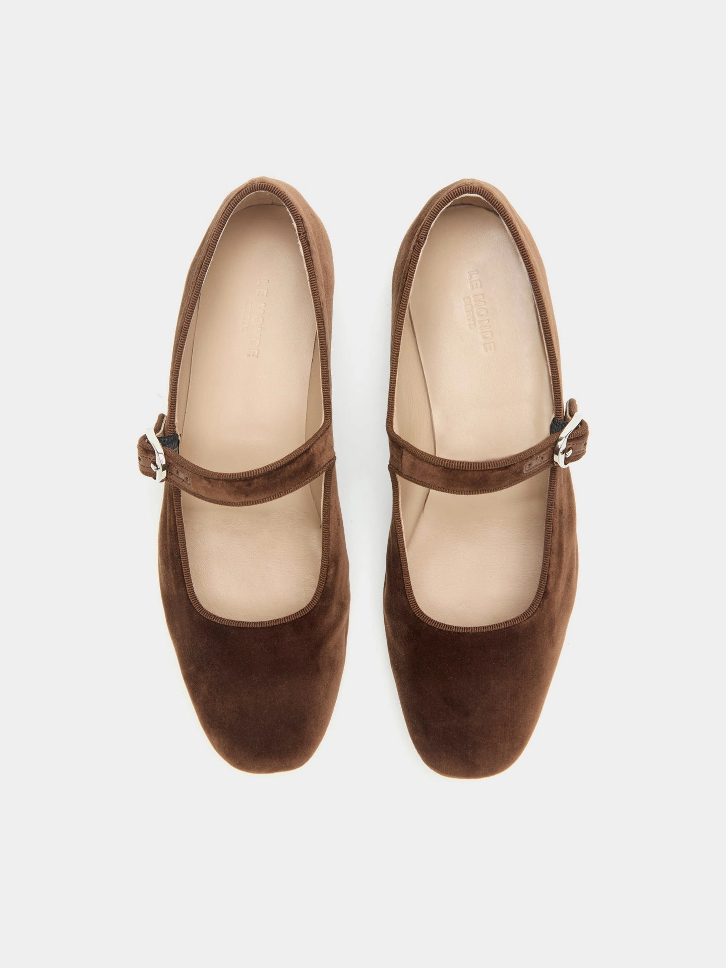 Mary Jane / Date Brown Velvet Button Closure