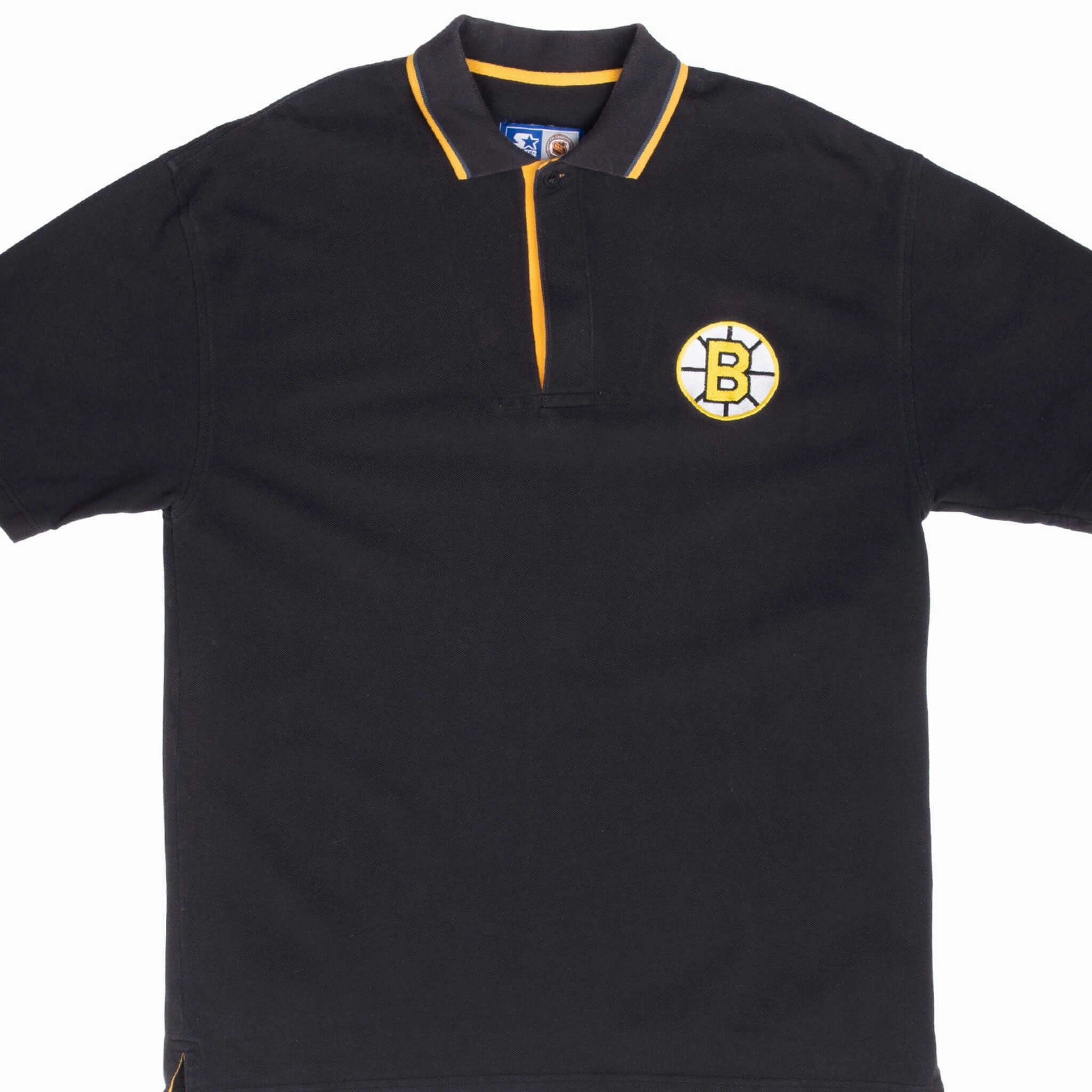 Bold Design VINTAGE NHL BOSTON BRUINS STARTER POLO SHIRT 1990S LARGE