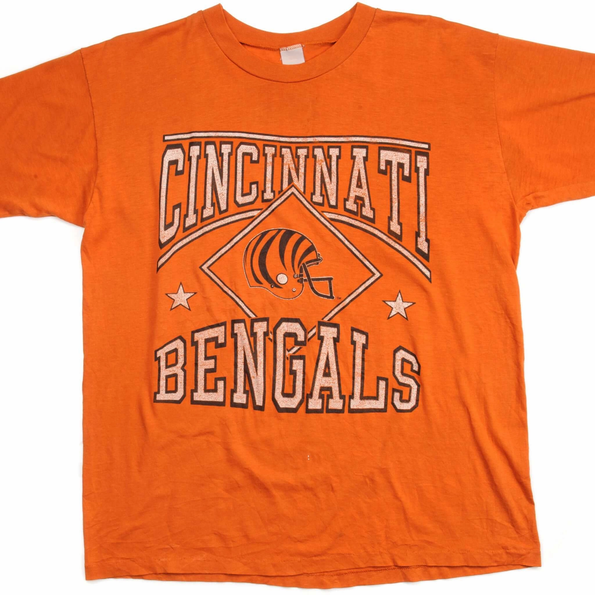 Outdoor Style Trend Anti Static Finish VINTAGE CINCINNATI BENGALS TEE SHIRT SIZE LARGE