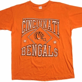 Outdoor Style Trend Anti Static Finish VINTAGE CINCINNATI BENGALS TEE SHIRT SIZE LARGE