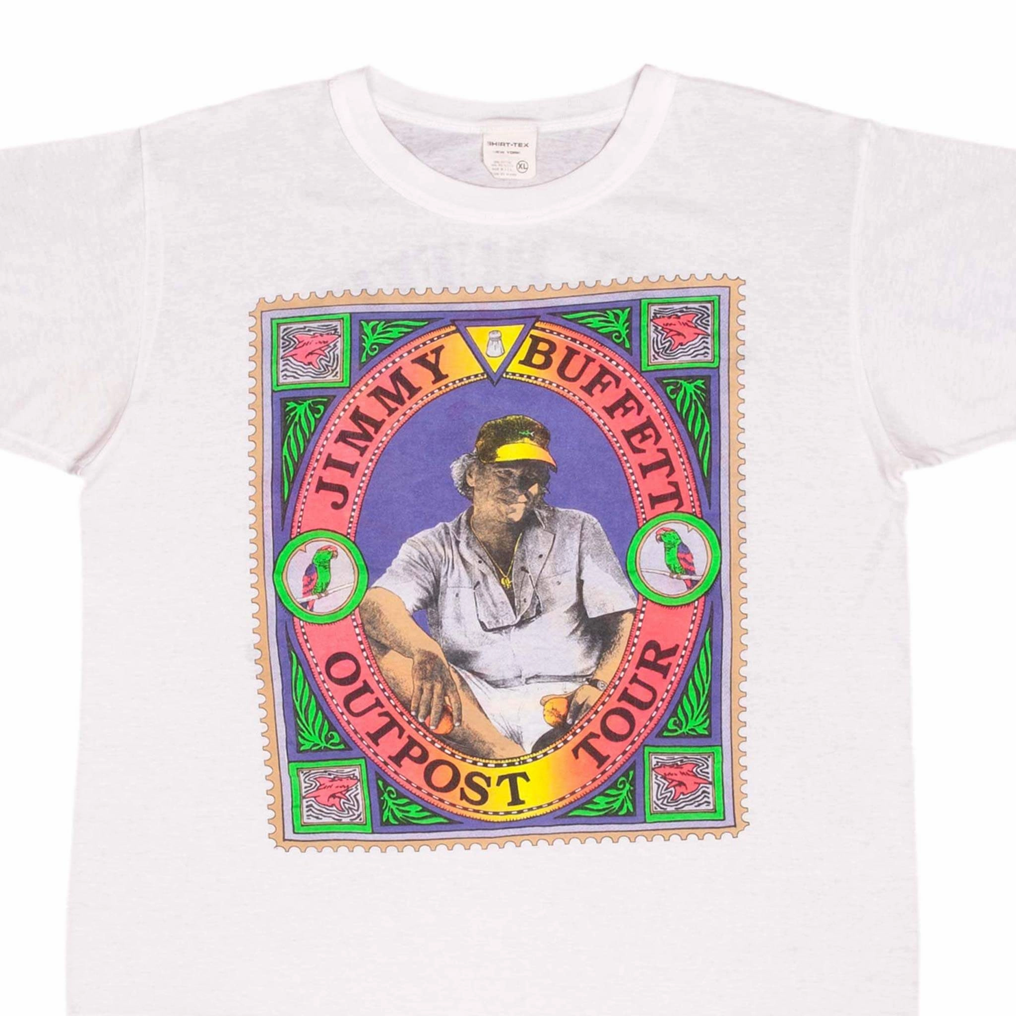 Seasonal top Relaxed Wearable VINTAGE JIMMY BUFFETT OUTPOST TOUR 1991 TEE SHIRT SIZE LARGE MADE IN USA