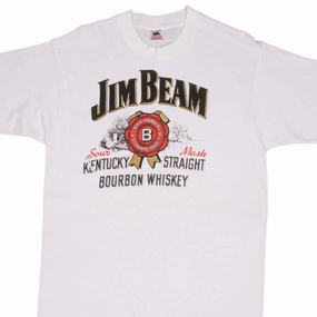 VINTAGE JIM BEAM BOURBON 1990S TEE SHIRT SIZE LARGE MADE IN USA Tagless Neckline college