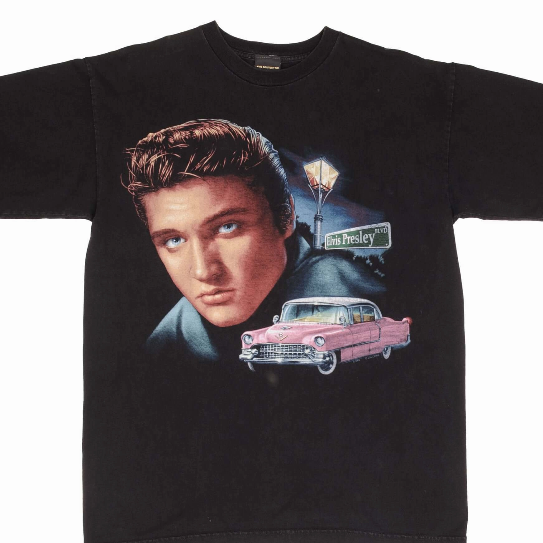 VINTAGE ELVIS PRESLEY GRACELAND TEE SHIRT 1990S LARGE MADE IN USA Holiday Casual