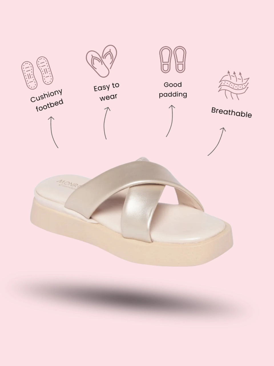 Cassie Gold Flatform Heels Red High Heels for Weddings Soft Finish