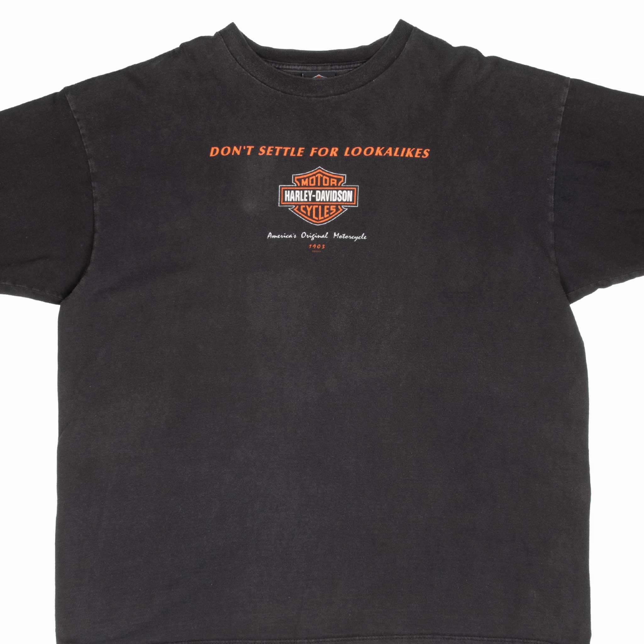 VINTAGE HARLEY DAVIDSON STAFFORD TEXAS 2002 TEE SHIRT 2XL MADE IN USA Regular Fit Comfy Apparel