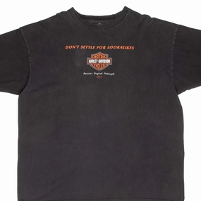 VINTAGE HARLEY DAVIDSON STAFFORD TEXAS 2002 TEE SHIRT 2XL MADE IN USA Regular Fit Comfy Apparel