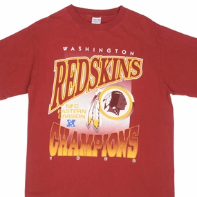VINTAGE NFL WASHINGTON REDSKINS NFC CHAMPIONS 1999 TEE SHIRT SIZE LARGE Comfy Flex Daily Fashion