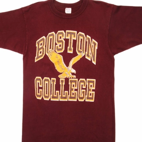 Versatile Style Hypoallergenic fabric VINTAGE CHAMPION BOSTON COLLEGE TEE SHIRT 1980S SIZE SMALL MADE IN USA