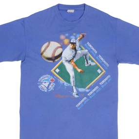 Easy Wear Look VINTAGE MLB TORONTO BLUE JAYS 1991 TEE SHIRT SIZE LARGE