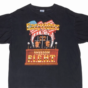 Raw Edge Hem hiking clothes VINTAGE EASY RIDERS FREEDOM FIGHT 1991 BIKER TEE SHIRT XL MADE IN USA