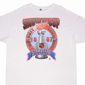 Fit for Everyone Street Casual VINTAGE NHL DETROIT RED WINGS STANLEY CUP CHAMPIONS 1997 TEE SHIRT 2XL MADE USA