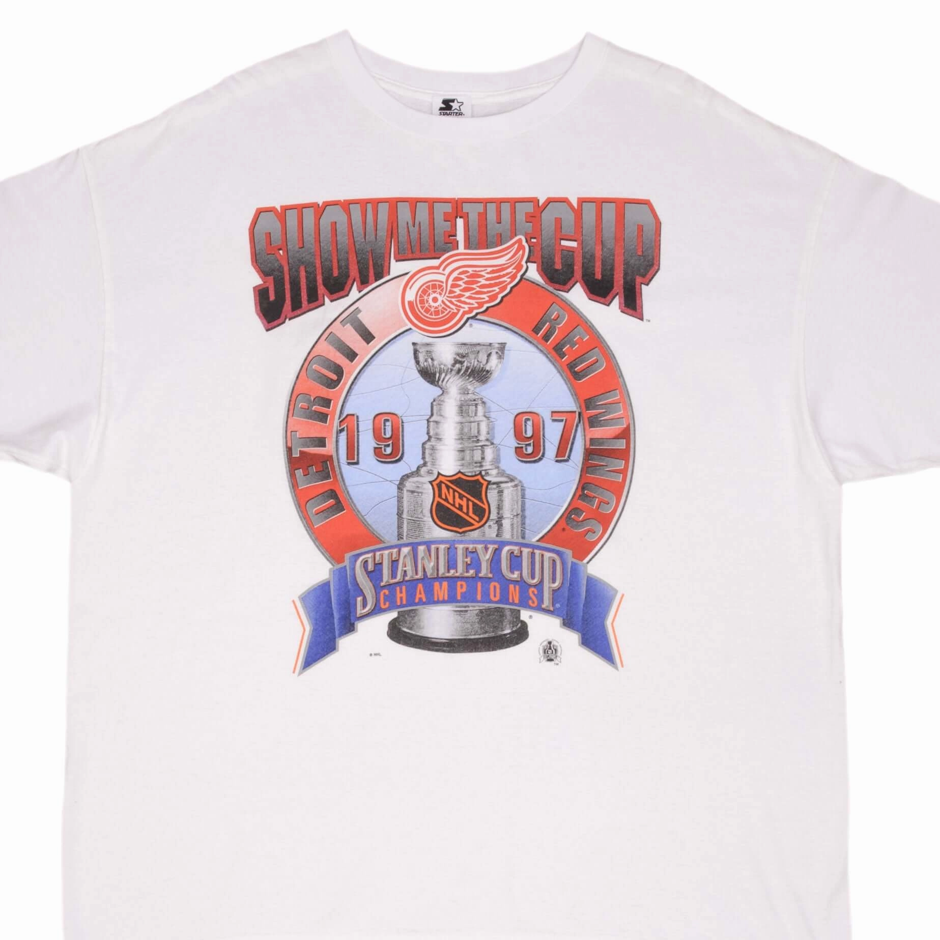 Fit for Everyone Street Casual VINTAGE NHL DETROIT RED WINGS STANLEY CUP CHAMPIONS 1997 TEE SHIRT 2XL MADE USA