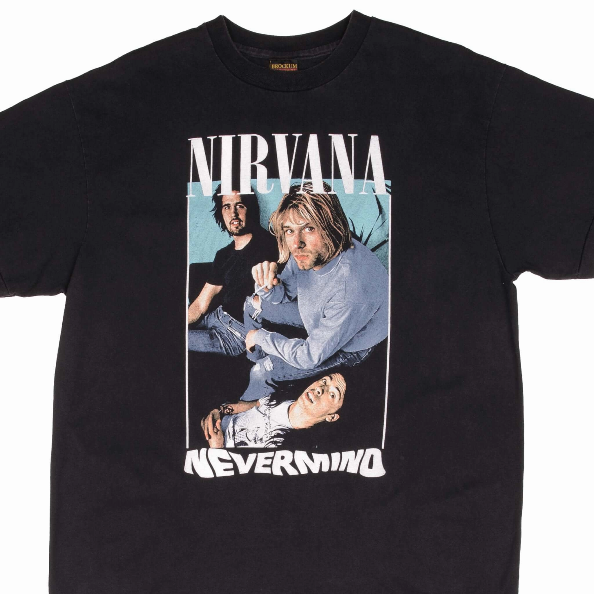 Comfort Design Fit Trendy Basics BOOTLEG NIRVANA NEVERMIND TEE SHIRT SIZE LARGE MADE IN USA