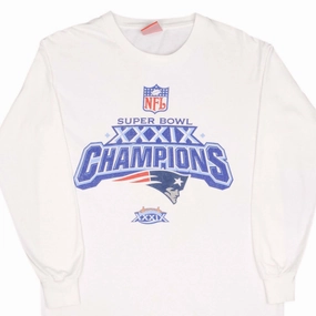 Travel Friendly VINTAGE NFL NEW ENGLAND PATRIOTS SUPER BOWL XXXIX CHAMPIONS TEE SHIRT 2005 LARGE