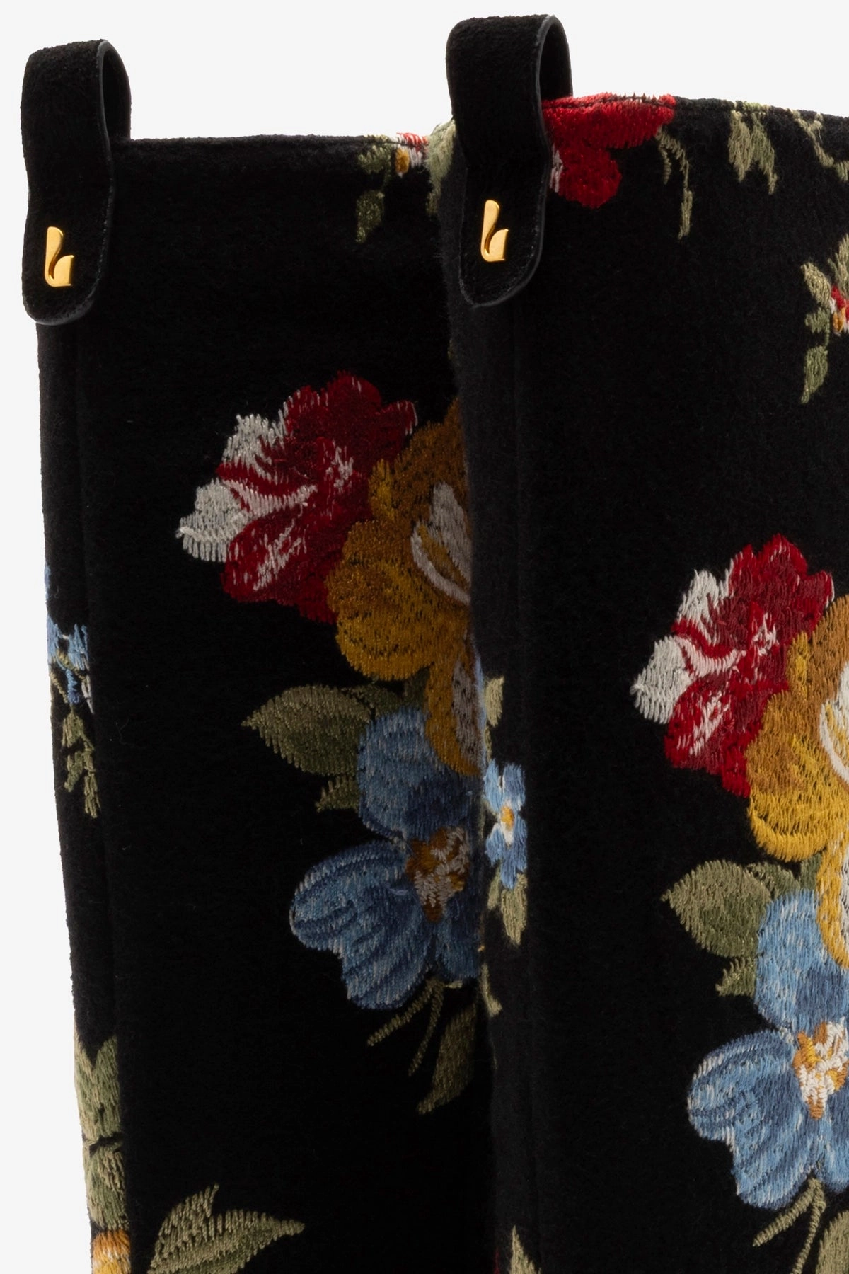 Versatile Design Animal Spot Larroud?? x Markarian Florencia Boot In Floral Embroidery Black Fabric