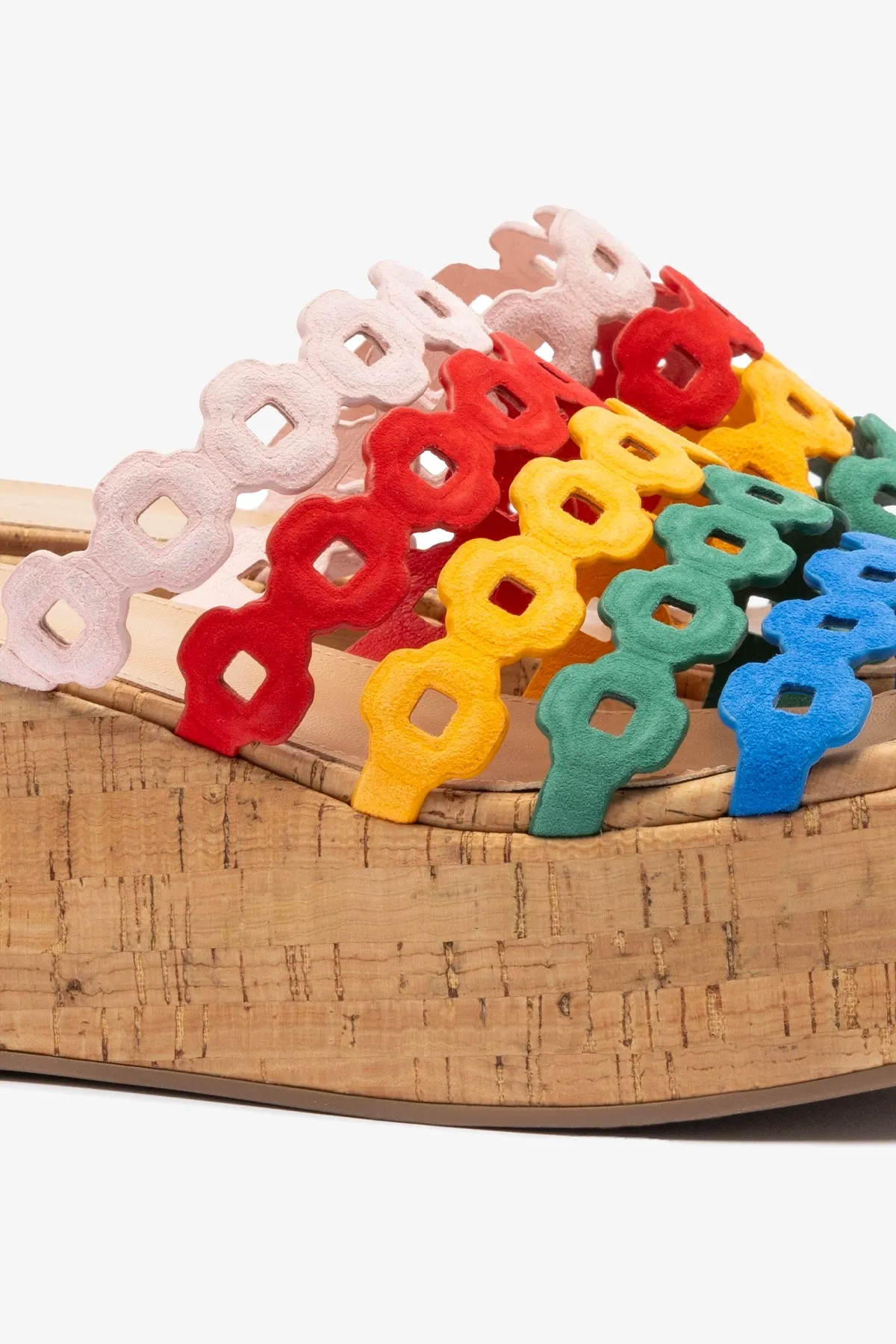 Stay In Style Breathable Lining Charli Mule In Multicolor Leather