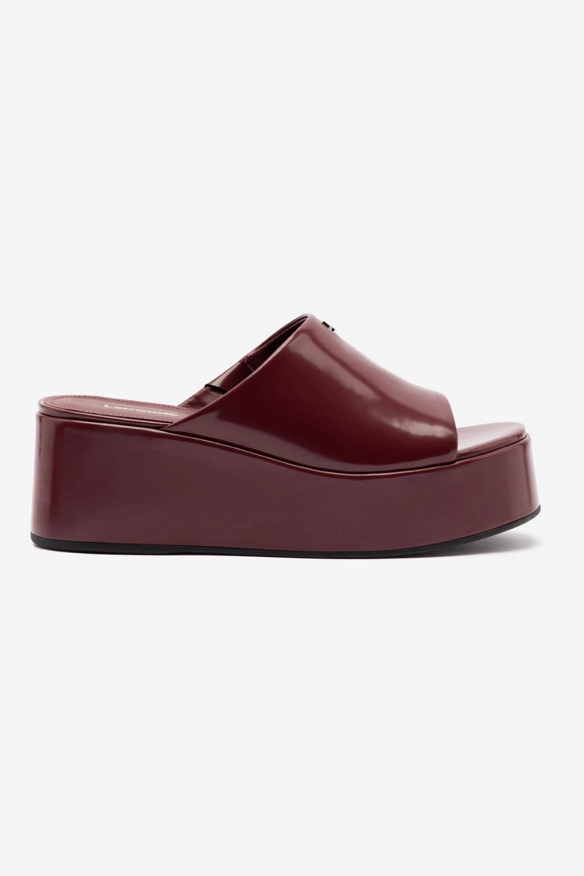 Outfit Essential Multi Density Foam Charli Box Mule In Burgundy Leather