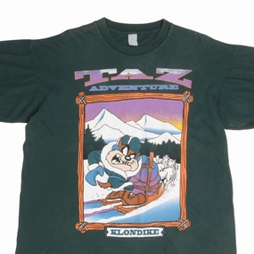 VINTAGE LOONEY TUNES TAZ ADVENTURE KLONDIKE TEE SHIRT 1990S SIZE XL Comfy Movement