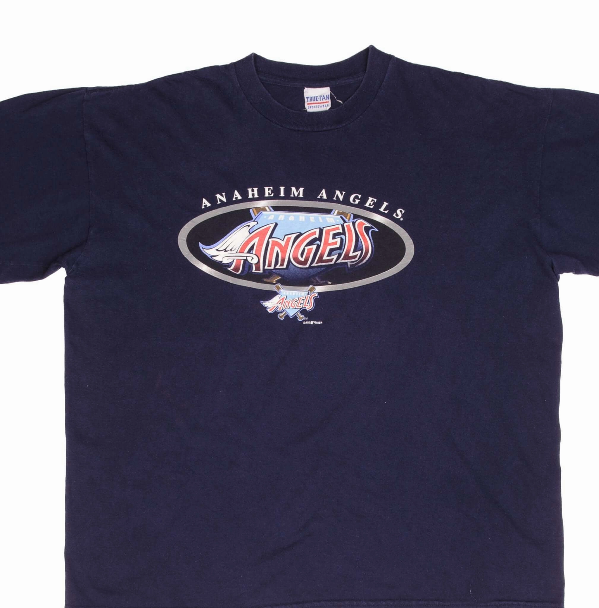 Flexible Waist Garment Dyed VINTAGE MLB ANAHEIM ANGELS 1997 TEE SHIRT SIZE XL