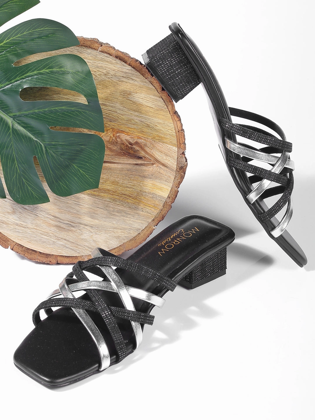 Supportive Footbed Luxury Heels for Office Genesis Black Block Heels