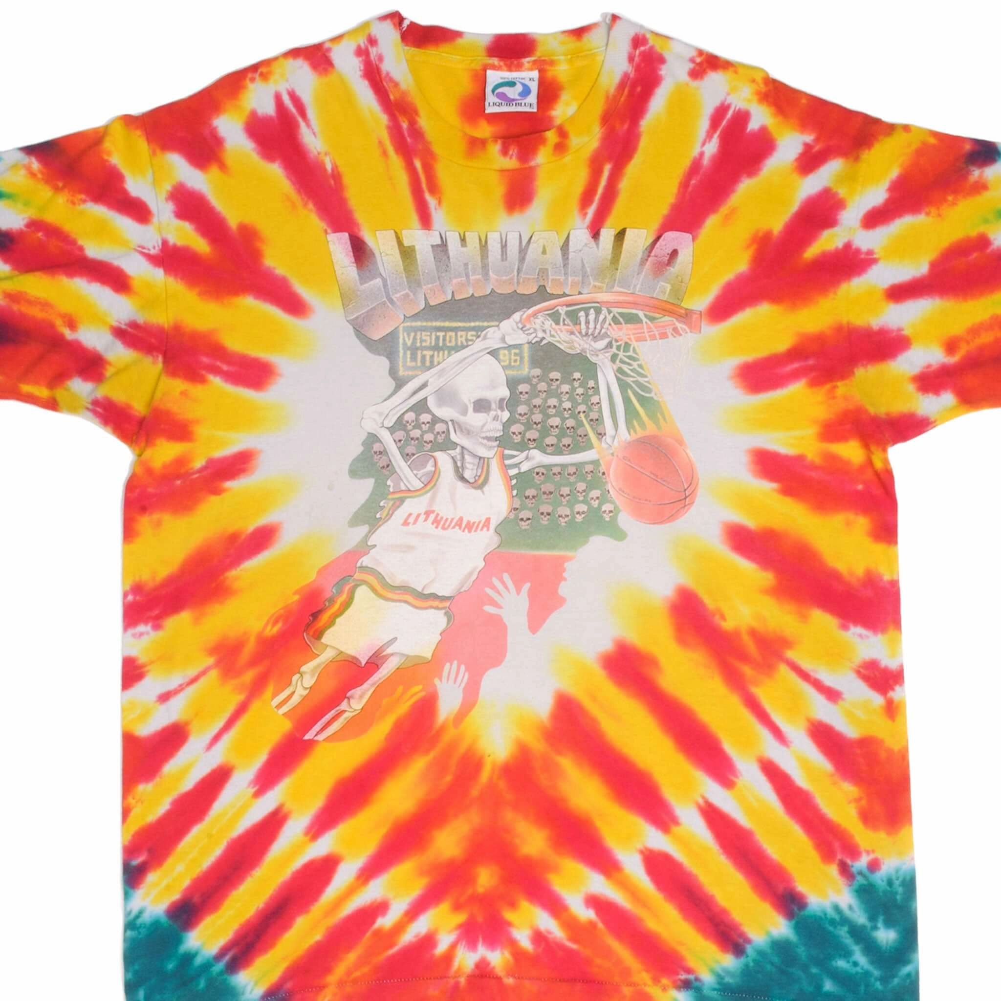 Relaxed Torso Fit VINTAGE TIE DYE GRATEFUL DEAD LITHUANIA BRONZE MEDAL 1992 TEE SHIRT XL MADE USA