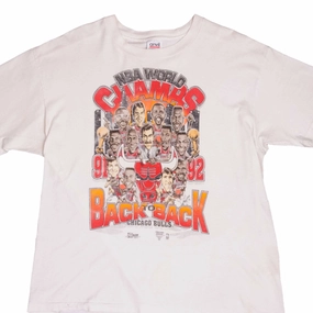 certified Summer Essential VINTAGE NBA CHICAGO BULLS 1991 1992 CHAMPIONS TEE SHIRT SIZE XL MADE IN USA