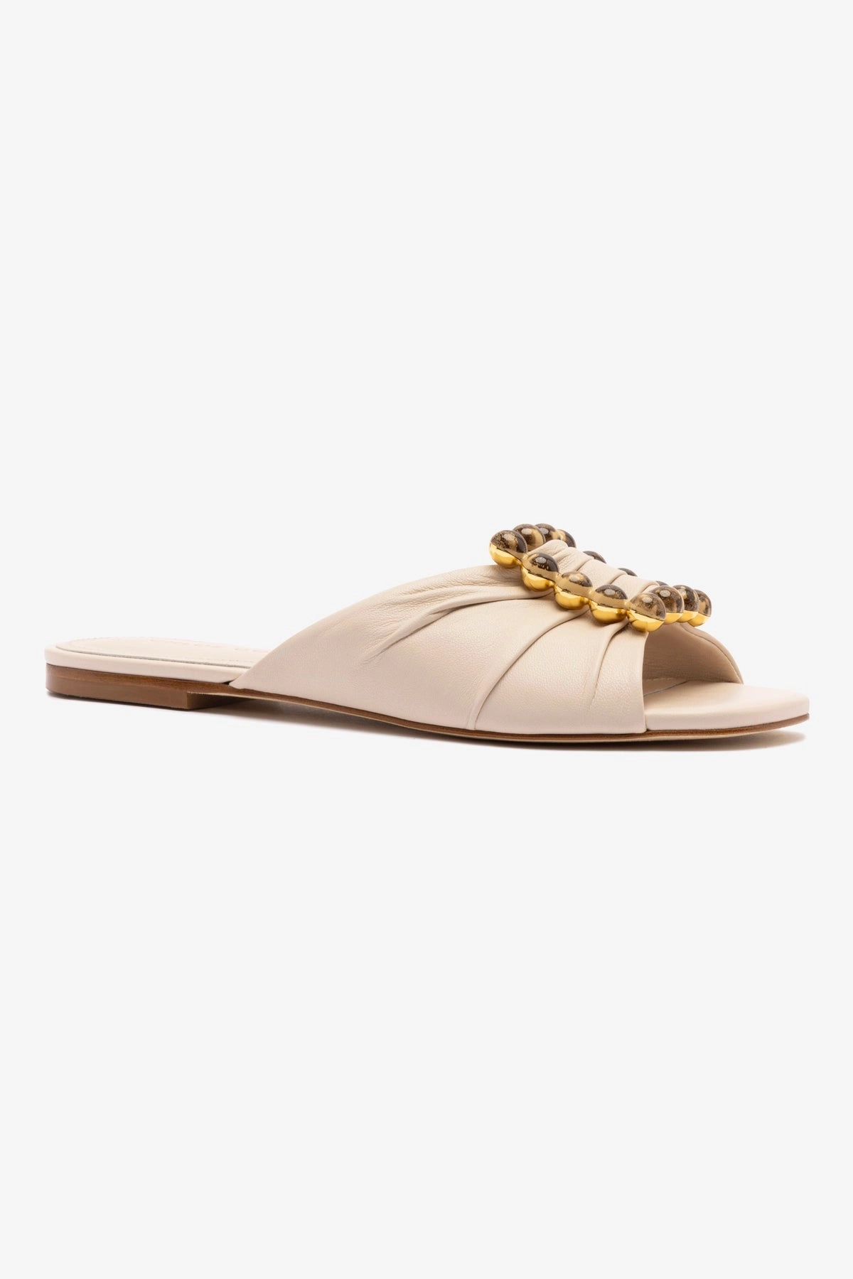 Love Path Chloe Gosselin by Larroud?? Nova Flat In Puff Cream Leather
