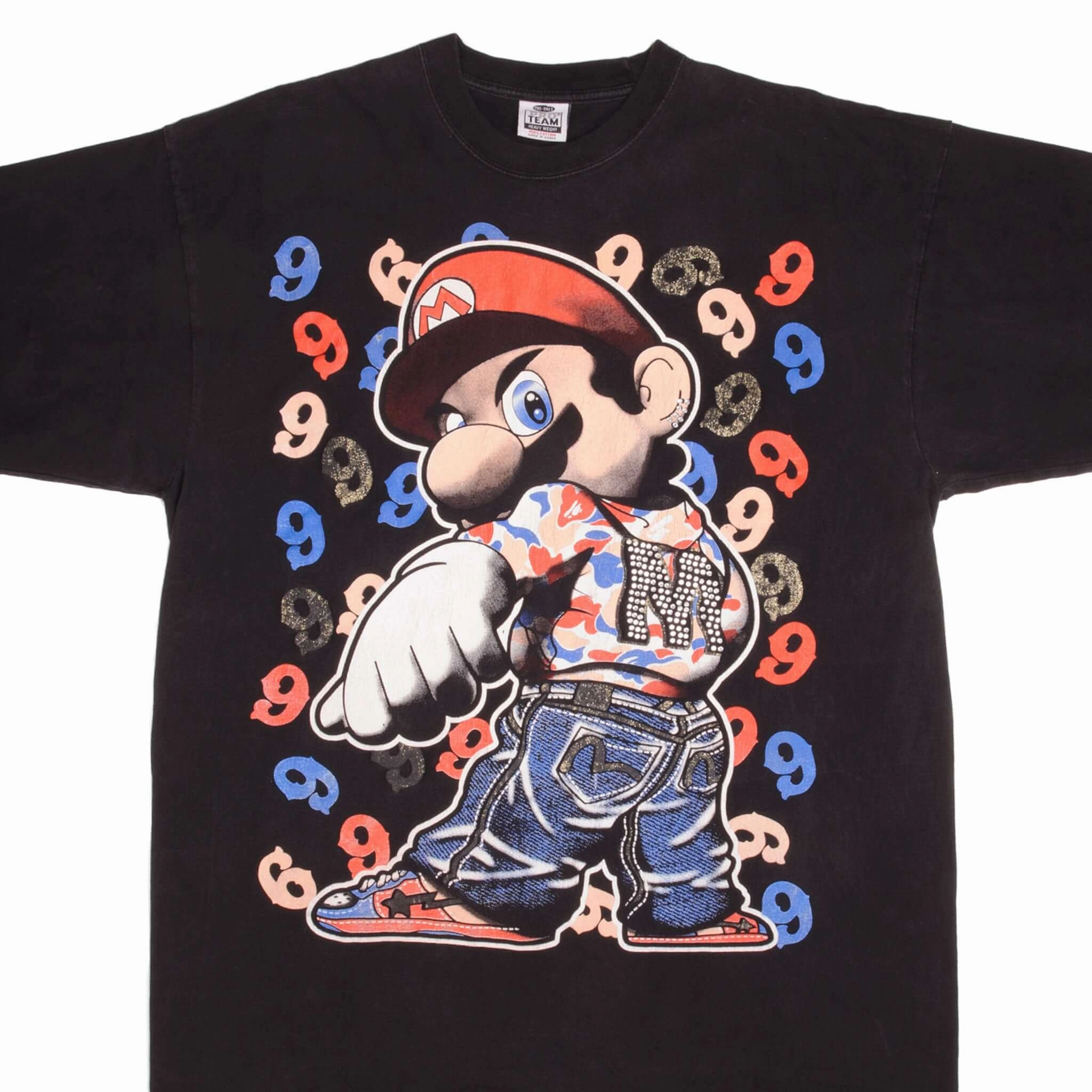 VINTAGE BOOTLEG SUPER MARIO HYPE BEAST TEE SHIRT SIZE 2XL Quality Layer Printed design
