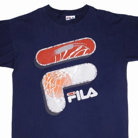 VINTAGE FILA BASKETBALL TEE SHIRT 1990S SIZE XL MADE IN USA Classic Comfort Style