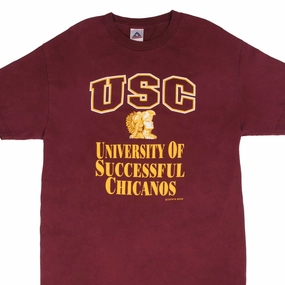 Light Layers VINTAGE USC UNIVERSITY OF SUCCESSFUL CHICANOS TEE SHIRT 1990S SIZE LARGE