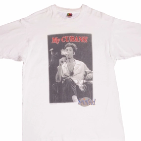 VINTAGE TV SHOW SEINFELD KRAMER MY CUBANS TEE SHIRT 1993 SIZE XL MADE IN USA Breathable Performance Cozy Layering