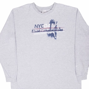 VINTAGE NIKE TENNIS IN THE CITY NYC LONG SLEEVE TEE SHIRT 2004 XL Flexible stretch