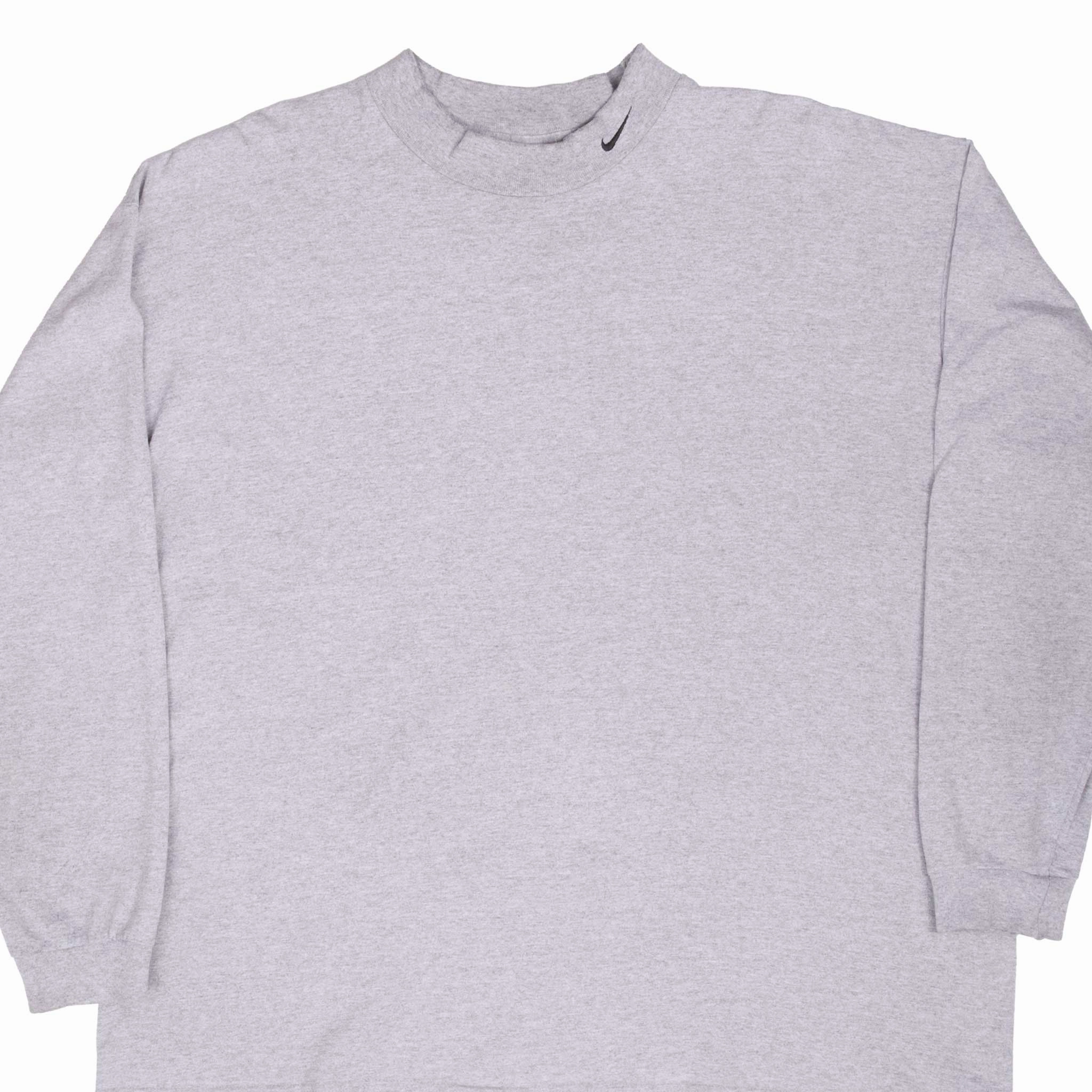 Floral Print VINTAGE NIKE LONG SLEEVE TURTLE NECK GREY TEE SHIRT 2000S XL