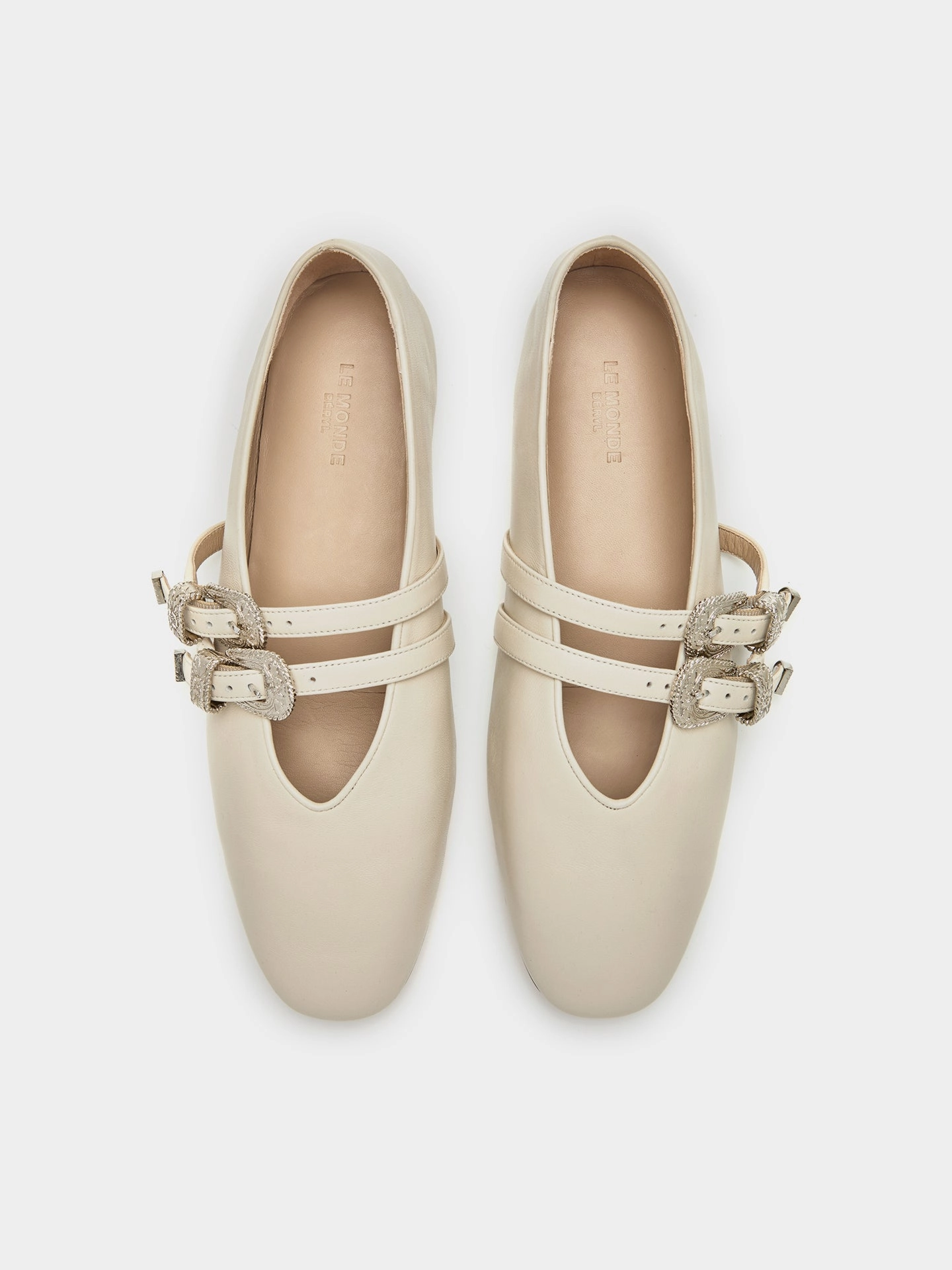 Claudia Slipper / Ecru Leather Puncture Resistant Midsole