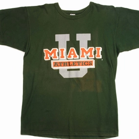 Cozy Performance VINTAGE CHAMPION MIAMI ATHLETICS TEE SHIRT EARLY 1980S SIZE LARGE MADE USA