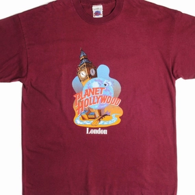 Soft Base VINTAGE PLANET HOLLYWOOD LONDON TEE SHIRT 1990s SIZE XL