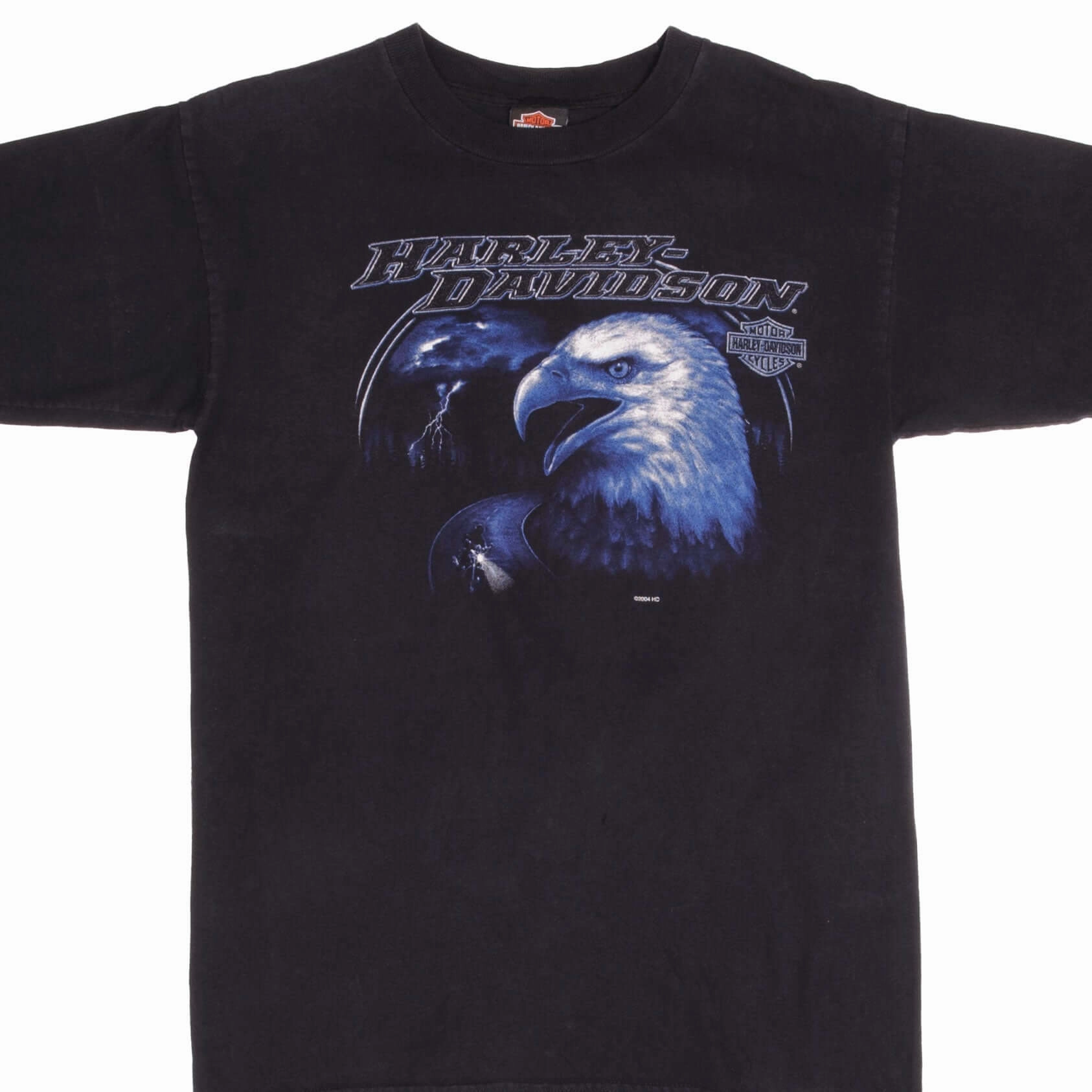 Ethically Sourced Cotton Vintage Look VINTAGE HARLEY DAVIDSON EAGLE TEE SHIRT BY HOLOUBEK 2004 MEDIUM MADE IN USA