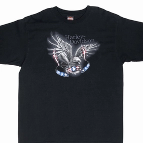 VINTAGE HARLEY DAVIDSON MILWAUKEE EAGLE TEE SHIRT 2006 XL MADE IN USA Breathable Performance Fit Breathable Wearable