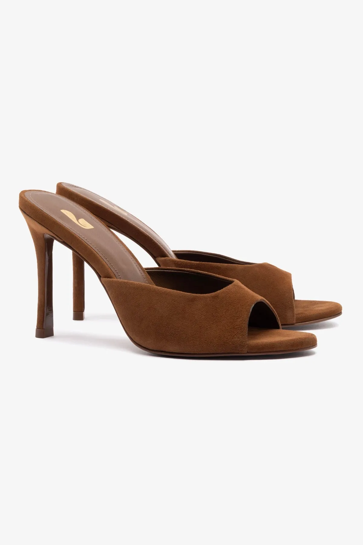 Odor Control Treatment Classic Everyday Look Jasmine Hi Mule In Burnt Umber Suede