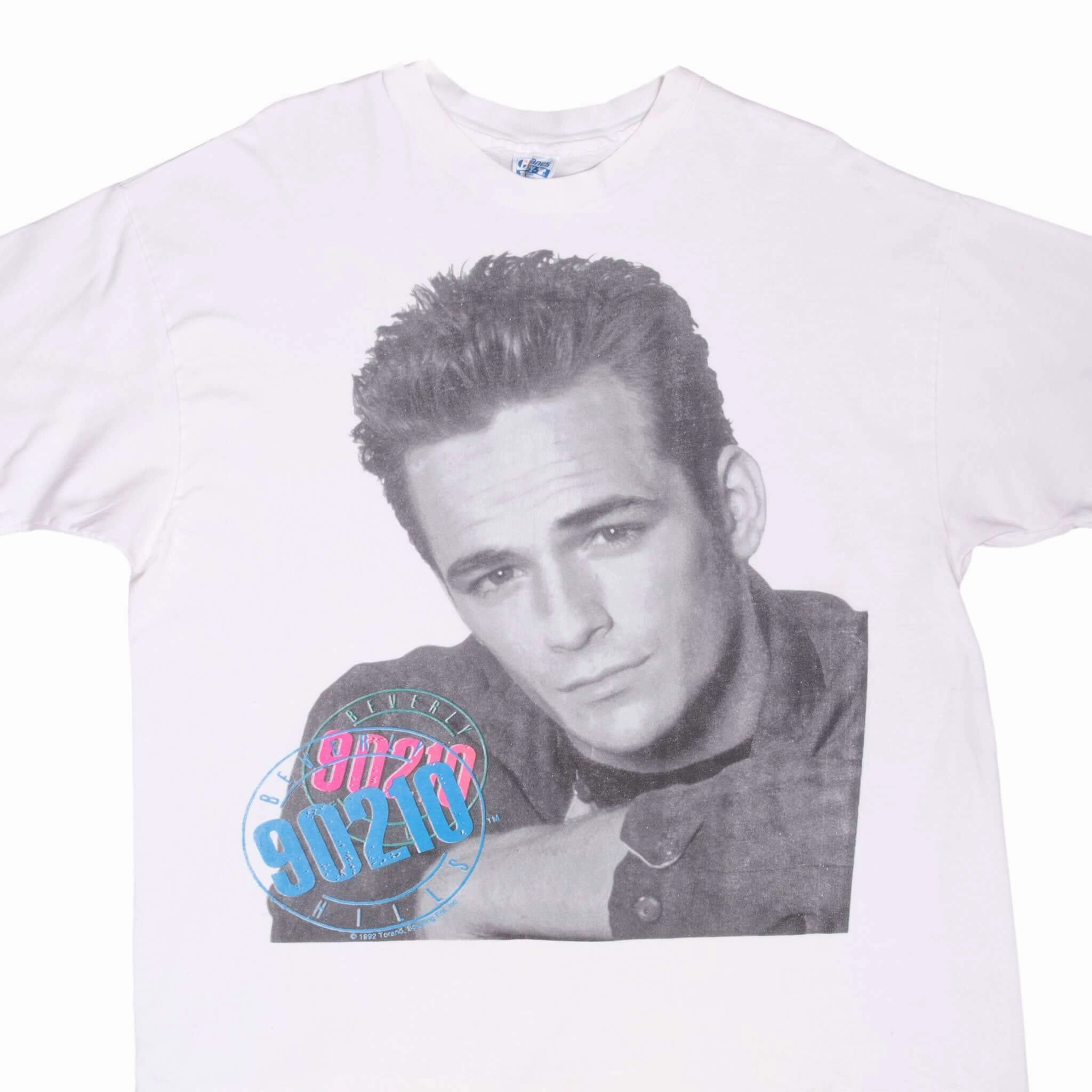 Active Wear Fit V-Neck VINTAGE TV SHOW BEVERLY HILLS 90210 TEE SHIRT 1992 2XL MADE IN USA