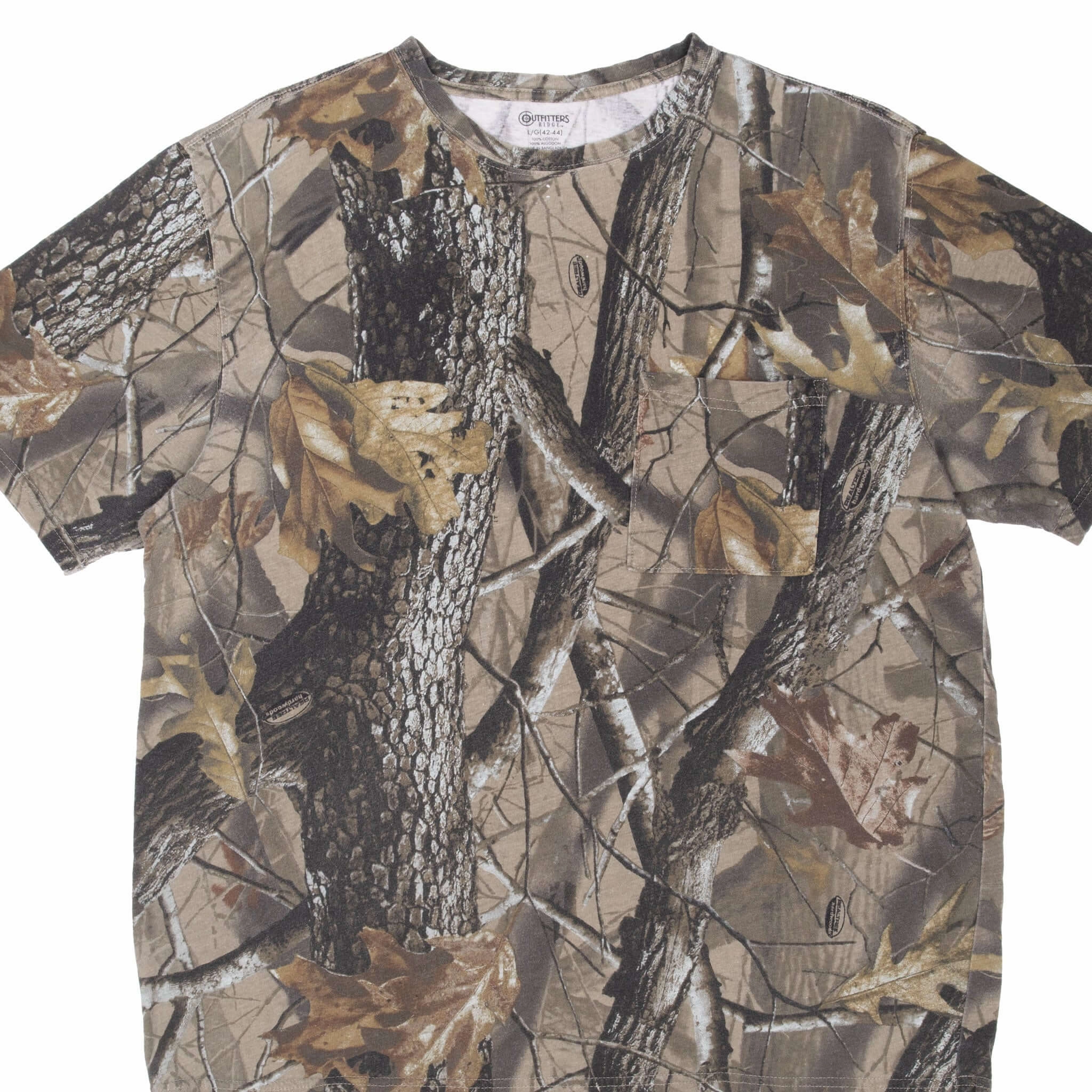 VINTAGE HUNTING REALTREE HARDWOODS CAMO TEE SHIRT LARGE Comfortable texture