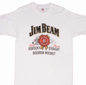 Award-winning Chic and Soft VINTAGE JIM BEAM BOURBON 1990S TEE SHIRT SIZE LARGE MADE IN USA