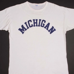 StretchComfortWeave VINTAGE CHAMPION MICHIGAN UNIVERSITY TEE SHIRT 1970s SIZE XL MADE IN USA