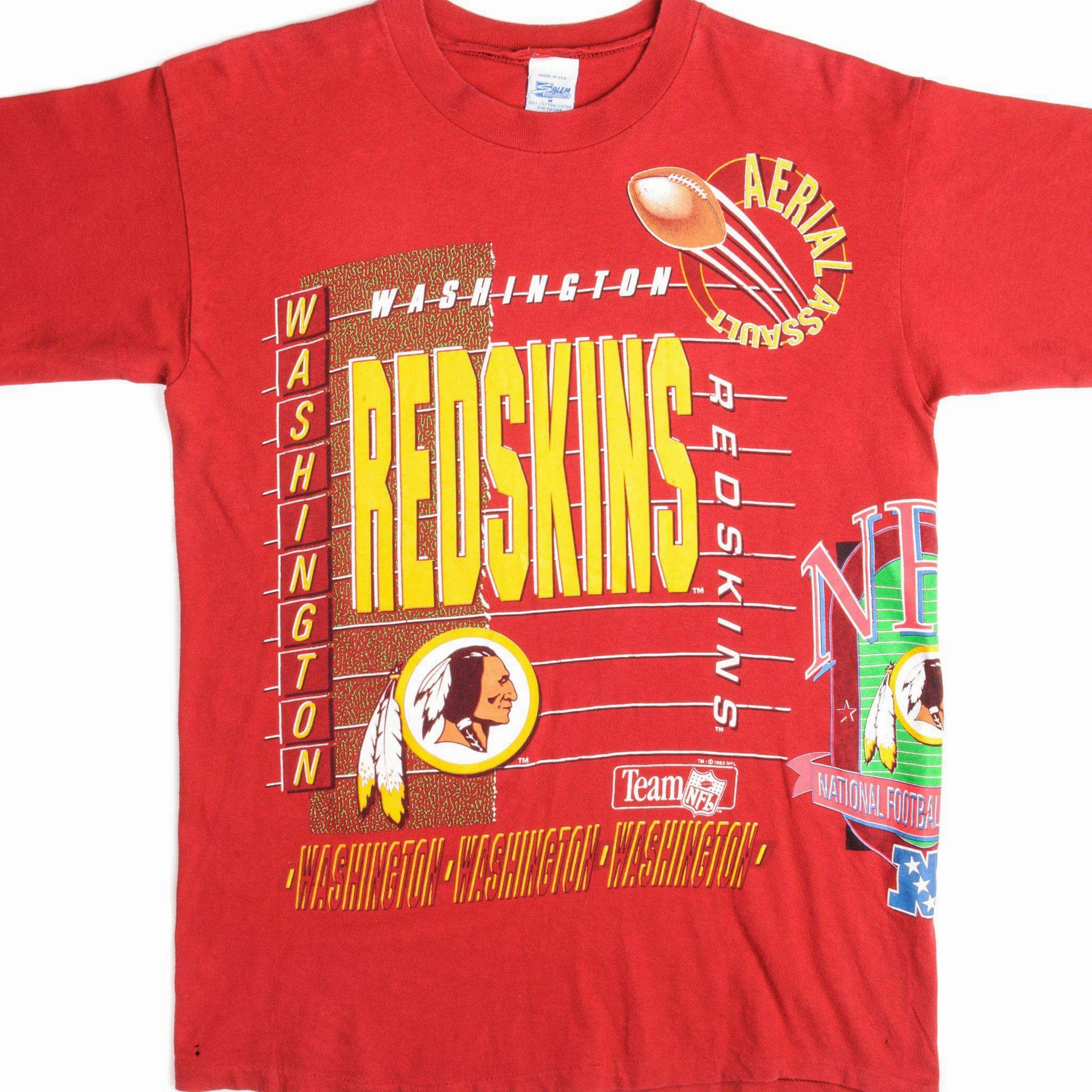 VINTAGE NFL WASHINGTON REDSKINS TEE SHIRT 1992 SIZE MEDIUM MADE IN USA Fresh Style Sleek Performance Fit