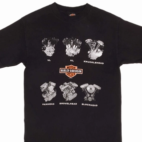 Soft Touch Texture VINTAGE HARLEY DAVIDSON ENGINE 2000 TEE SHIRT SIZE MEDIUM MADE IN USA
