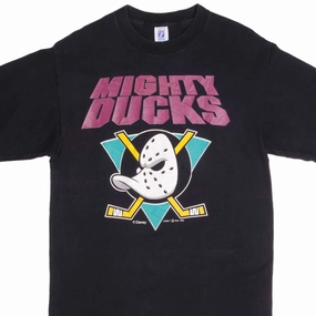 VINTAGE NHL ANAHEIM MIGHTY DUCKS TEE SHIRT 1993 MEDIUM MADE USA Seamless Edging